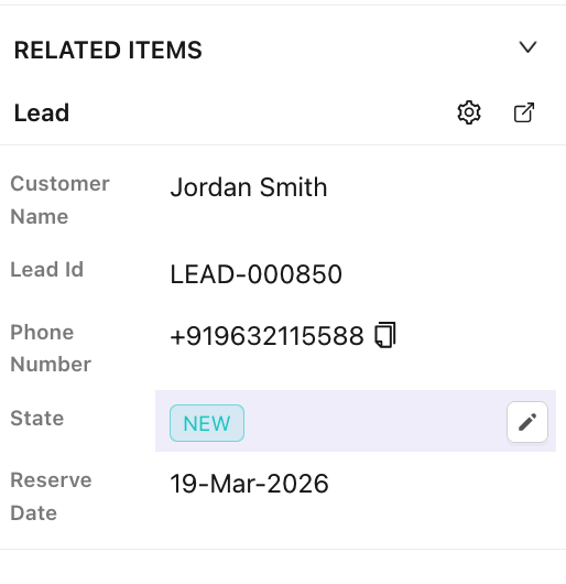 Chat Inbox Lead Details
